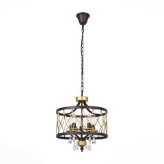 SL789.423.05 Люстра подвесная ST-Luce Темный кофе, Золото/Темный кофе, Золото, Прозрачный E14 5*60W GRASSО SL789.423.05 Люстра подвесная ST-Luce Темный кофе, Золото/Темный кофе, Золото, Прозрачный E14 5*60W GRASSО