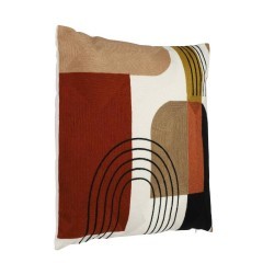 420094 BERHALA Подушка декоративная L450 B450, наволочка: полиэстер/хлопок, наполнитель: полиэстер, терракотовый, коричневый, белый