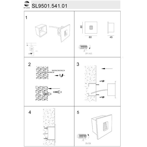 SL9501.541.01 Светильник уличный настенный ST-Luce Белый LED 1*1W 4000K VISANO SL9501.541.01 Светильник уличный настенный ST-Luce Белый LED 1*1W 4000K VISANO