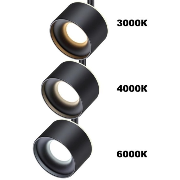 Светильник трехфазный трековый светодиодный с переключателем цветовой температуры Novotech Giro 358977 Светильник трехфазный трековый светодиодный с переключателем цветовой температуры Novotech Giro 358977