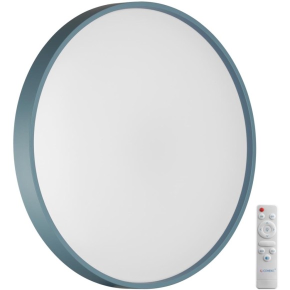 7745/DL COLOR SN Светильник светодиодный потолочный пластик/белый/синий LED 48Вт 3000-6000К D380 IP43 пульт ДУ MAVIC