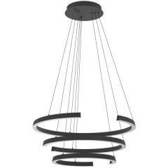 390532 Светодиодный подвес с регулировкой цветовой температуры LABONETE, 50W(LED), Ø800, 2200-6500K, 9000lm, алюминий, сталь, черный, белый