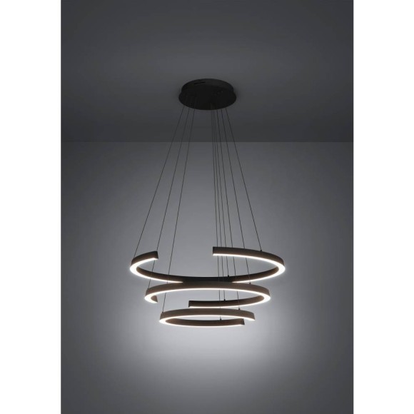390532 Светодиодный подвес с регулировкой цветовой температуры LABONETE, 50W(LED), Ø800, 2200-6500K, 9000lm, алюминий, сталь, черный, белый