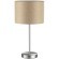 8250/1T MODERNI LN25 000  никель/бежевый, металл/текстиль Настольная лампа Е27 60W 220V NIKKI