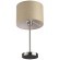 8250/1T MODERNI LN25 000  никель/бежевый, металл/текстиль Настольная лампа Е27 60W 220V NIKKI