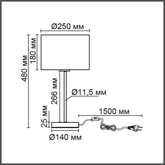 8250/1T MODERNI LN25 000  никель/бежевый, металл/текстиль Настольная лампа Е27 60W 220V NIKKI