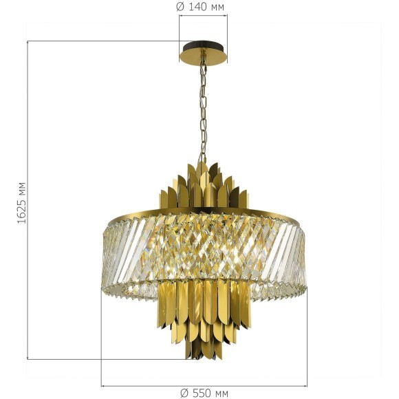 SL1635.303.09 Люстра подвесная ST-Luce Латунь/Прозрачный E14 9*40W NARI SL1635.303.09 Люстра подвесная ST-Luce Латунь/Прозрачный E14 9*40W NARI