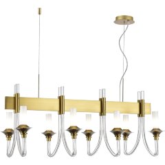 SL1241.213.08 Люстра подвесная ST-Luce Золотистый/Белый E14 8*40W VETRANO SL1241.213.08 Люстра подвесная ST-Luce Золотистый/Белый E14 8*40W VETRANO