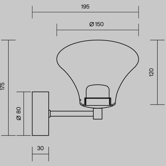 Настенный светильник (бра) Maytoni MOD402WL-L3BS3K