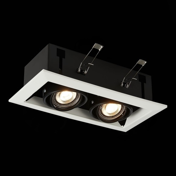 ST250.548.02 Св-к встр. Черный GU10 2*50W L245xW126xH70 220V Без ламп Встраиваемые светильники ST250.548.02 Св-к встр. Черный GU10 2*50W L245xW126xH70 220V Без ламп Встраиваемые светильники