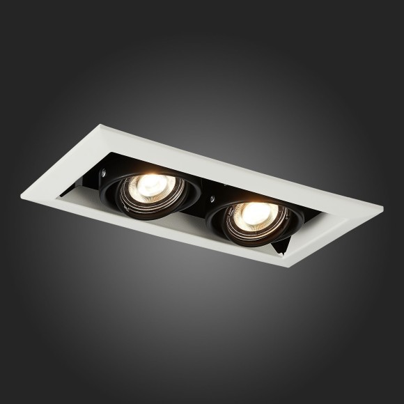 ST250.548.02 Св-к встр. Черный GU10 2*50W L245xW126xH70 220V Без ламп Встраиваемые светильники ST250.548.02 Св-к встр. Черный GU10 2*50W L245xW126xH70 220V Без ламп Встраиваемые светильники