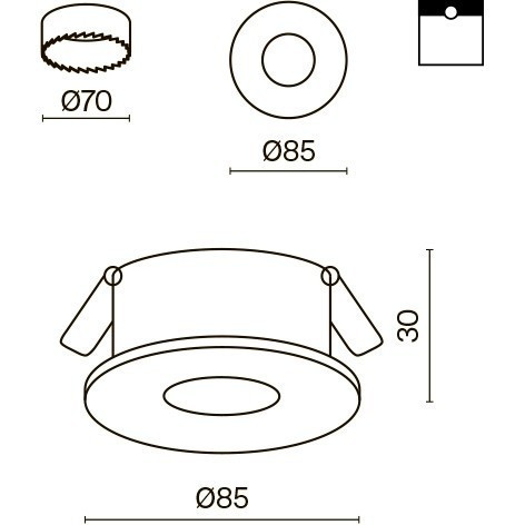 Встраиваемый светильник Maytoni DL027-2-01W Slim под лампу 1xGU10 50W
