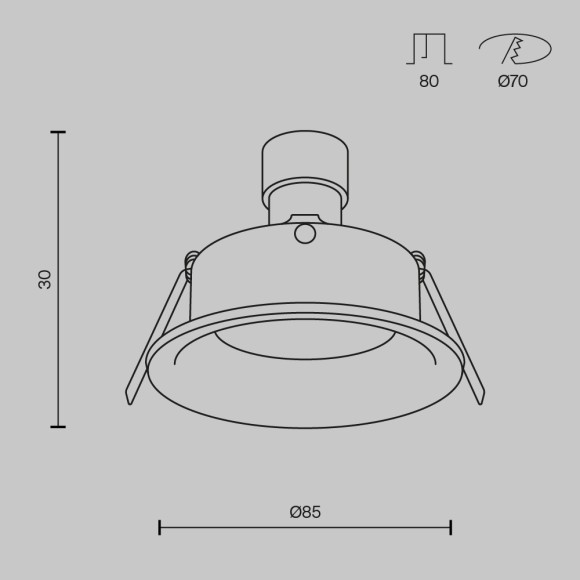 Встраиваемый светильник Maytoni DL027-2-01W Slim под лампу 1xGU10 50W