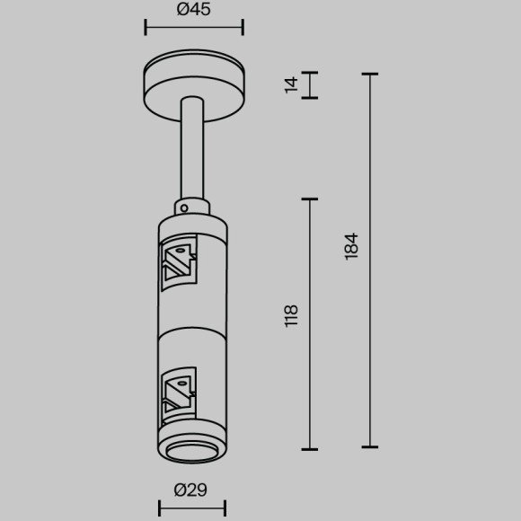 Комплектующие для систем освещения с токоведущими элементами Technical TRA156C-D1-PT Комплектующие для систем освещения с токоведущими элементами Technical TRA156C-D1-PT
