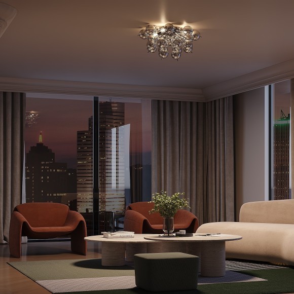 Люстра потолочная Maytoni MOD133CL-04CH Bolla под лампы 4xE27 60W