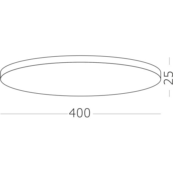 ST601.442.32 Светильник потолочный Черный LED 1*32W 4000K 2 880Lm Ra90 120° IP20 D400xH25 180-240V Накладные светильники