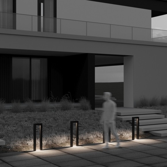 Уличный ландшафтный графитовый светодиодный светильник LED 12W RA80 550лм 3000К Maytoni Outdoor Frama O469FL-L12GF3K