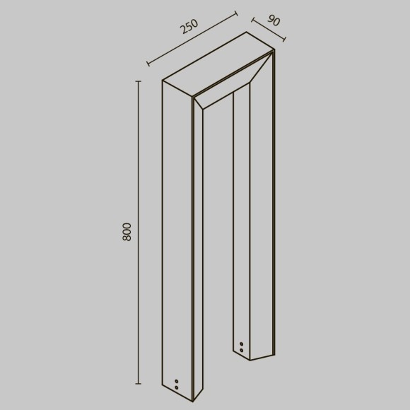 Уличный ландшафтный графитовый светодиодный светильник LED 12W RA80 550лм 3000К Maytoni Outdoor Frama O469FL-L12GF3K