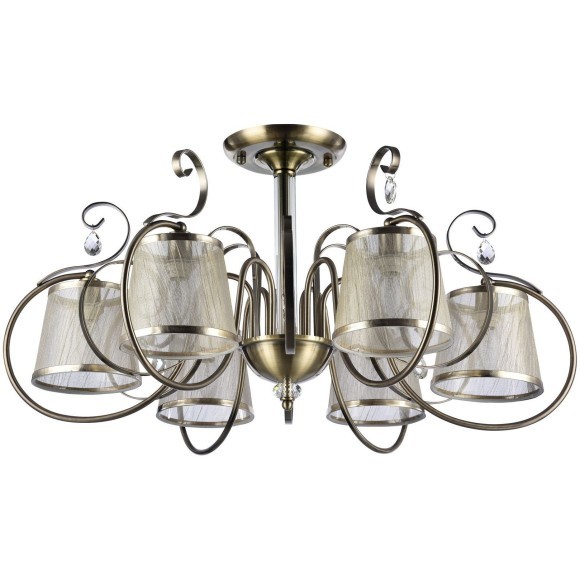 Люстра потолочная Freya FR2020-PL-06-BZ Simone под лампы 6xE14 40W Люстра потолочная Freya FR2020-PL-06-BZ Simone под лампы 6xE14 40W