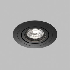 Встраиваемый точечный светильник Denkirs PRIME DK‑DH2020‑BK (GU5.3, LED, 15 Вт, IP20, черный, алюминий, поворотный)