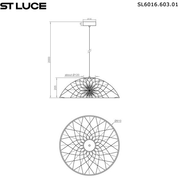 SL6016.603.01 Светильник подвесной ST-Luce Красный/Красный LED 1*20W 3000K BOUND