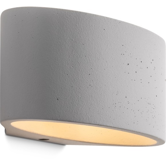 Настенный светильник (бра) графитового цвета с плафоном из цемента с лампой G9 Freya Terra FR5582WL-01GF