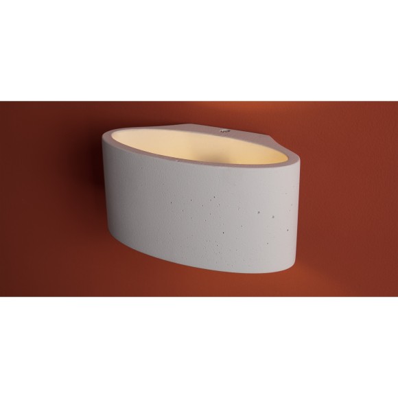 Настенный светильник (бра) графитового цвета с плафоном из цемента с лампой G9 Freya Terra FR5582WL-01GF