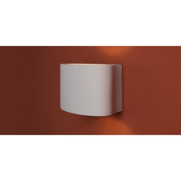 Настенный светильник (бра) графитового цвета с плафоном из цемента с лампой G9 Freya Terra FR5582WL-01GF