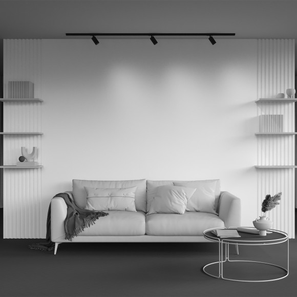 Однофазный двужильный трековый светильник Maytoni Unity TR218-1-GU10-BK Calipso под сменную лампу GU10