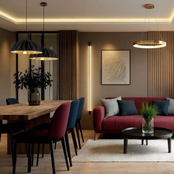 Светильник настенный в виде вытянутой палки светящий на стену Denkirs TRIXRAY 18Вт 3000К DK5086-BK