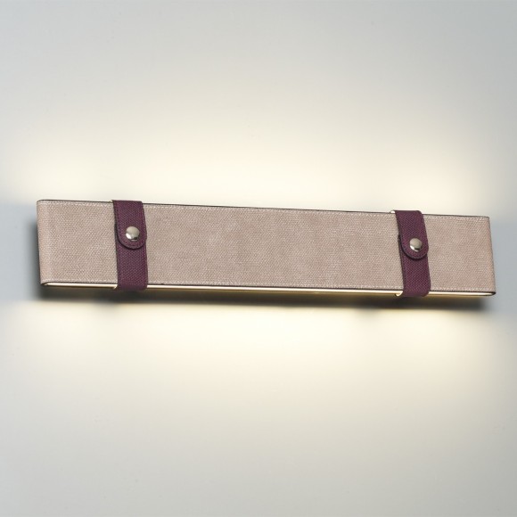 6630/25WL HIGHTECH ODL24 металл/эко-кожа/ткань/акрил черный/бордовый/бежевый  Настенный светильник IP20 LED 25W 3000K 220V VINCENT