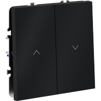 Выключатель встраиваемый VOLTUM S70 для жалюзи 10А, (графит)