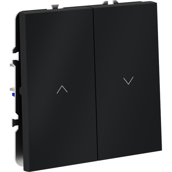 Выключатель встраиваемый VOLTUM S70 для жалюзи 10А, (графит)