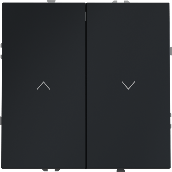 Выключатель встраиваемый VOLTUM S70 для жалюзи 10А, (графит)