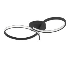 901266 EGLO SERPINS Светодиодный потолочный светильник 21Вт 2500Лм 3000К теплый белый черный алюминий сталь пластик 901266 EGLO SERPINS Светодиодный потолочный светильник 21Вт 2500Лм 3000К теплый белый черный алюминий сталь пластик