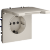 Розетка встраиваемая VOLTUM S70 с заземлением, защитными шторками и крышкой 16А, (кашемир)