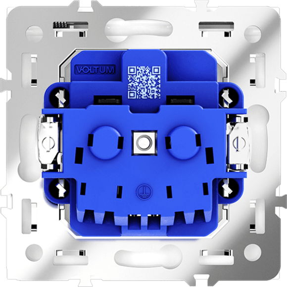 Розетка встраиваемая VOLTUM S70 с заземлением, защитными шторками и крышкой 16А, (кашемир)