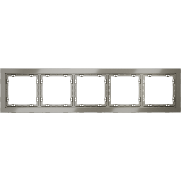 Рамка стеклянная VOLTUM S70 на 5 постов, (шелк, стекло)