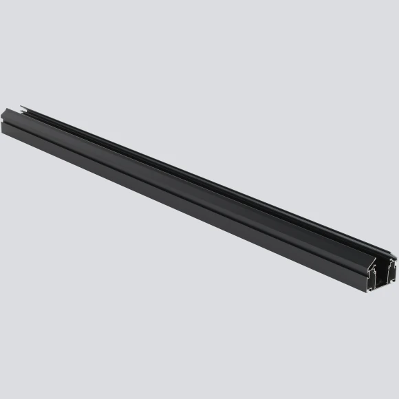 Crystal Lux CLT 0.135 01 L2000 BL 1407/031 Черный 2 метровый шинопровод встраиваемый в гарпунные (ПВХ) потолки, 2000x62x51мм (гарпун покупается отдельно, арт CLT 0.235 07 BL 1408/110)
