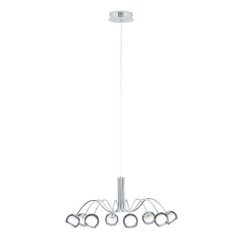 39149 EGLO MALAGON Светодиодная люстра потолочная 8-рожковая, 26.4Вт, 3000K, металл, стекло, модерн 39149 EGLO MALAGON Светодиодная люстра потолочная 8-рожковая, 26.4Вт, 3000K, металл, стекло, модерн