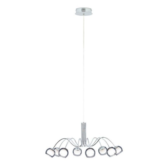 39149 EGLO MALAGON Светодиодная люстра потолочная 8-рожковая, 26.4Вт, 3000K, металл, стекло, модерн 39149 EGLO MALAGON Светодиодная люстра потолочная 8-рожковая, 26.4Вт, 3000K, металл, стекло, модерн