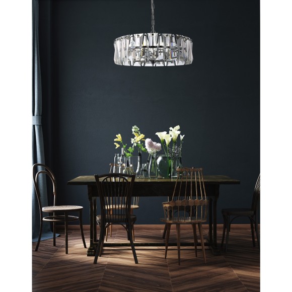 Подвесная люстра хрустальная Puntes MOD043PL-04CH Подвесная люстра хрустальная Puntes MOD043PL-04CH