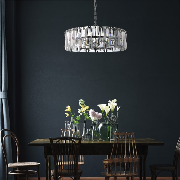 Подвесная люстра хрустальная Puntes MOD043PL-04CH Подвесная люстра хрустальная Puntes MOD043PL-04CH