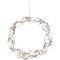 411012 EGLO CURLY Светодиодный рождественский венок теплый свет 2500K, штекер, прозрачный пластик, серебристый