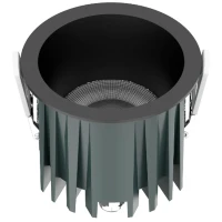Favourite Notio 4819-1C Черный круглый встраиваемый светодиодный светильник-спот downlight диаметром 103 мм, металл, стекло LED 20Вт 3000K 2038Лм CRI90 36° IP54 220В