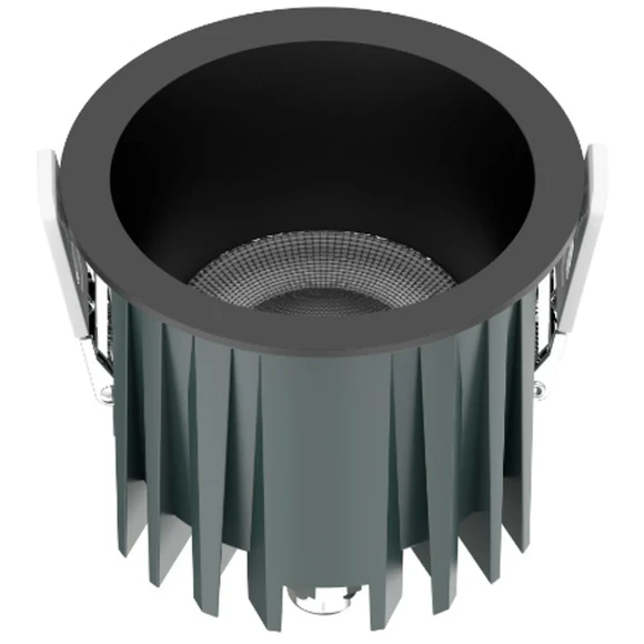 Favourite Notio 4819-1C Черный круглый встраиваемый светодиодный светильник-спот downlight диаметром 103 мм, металл, стекло LED 20Вт 3000K 2038Лм CRI90 36° IP54 220В
