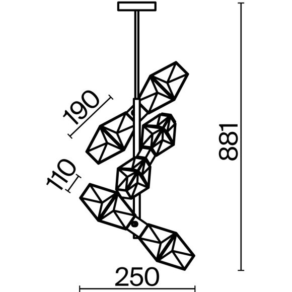 Подвесной светильник Maytoni MOD325PL-06G1 Coctail time под лампы 6xG9 28W
