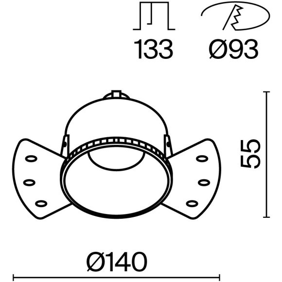 Встраиваемый светильник Maytoni DL051-01-GU10-RD-WB Share под лампу 1xGU10 20W Встраиваемый светильник Maytoni DL051-01-GU10-RD-WB Share под лампу 1xGU10 20W