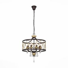 SL789.423.08 Люстра подвесная ST-Luce Темный кофе, Золото/Темный кофе, Золото, Прозрачный E14 8*60W GRASSО SL789.423.08 Люстра подвесная ST-Luce Темный кофе, Золото/Темный кофе, Золото, Прозрачный E14 8*60W GRASSО