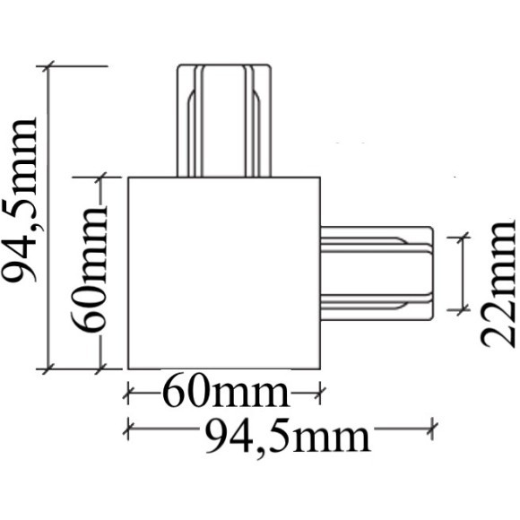 Г-соединитель для встр. в ГКЛ однофазного шинопровода Crystal Lux CLT 0.2211 03 WH